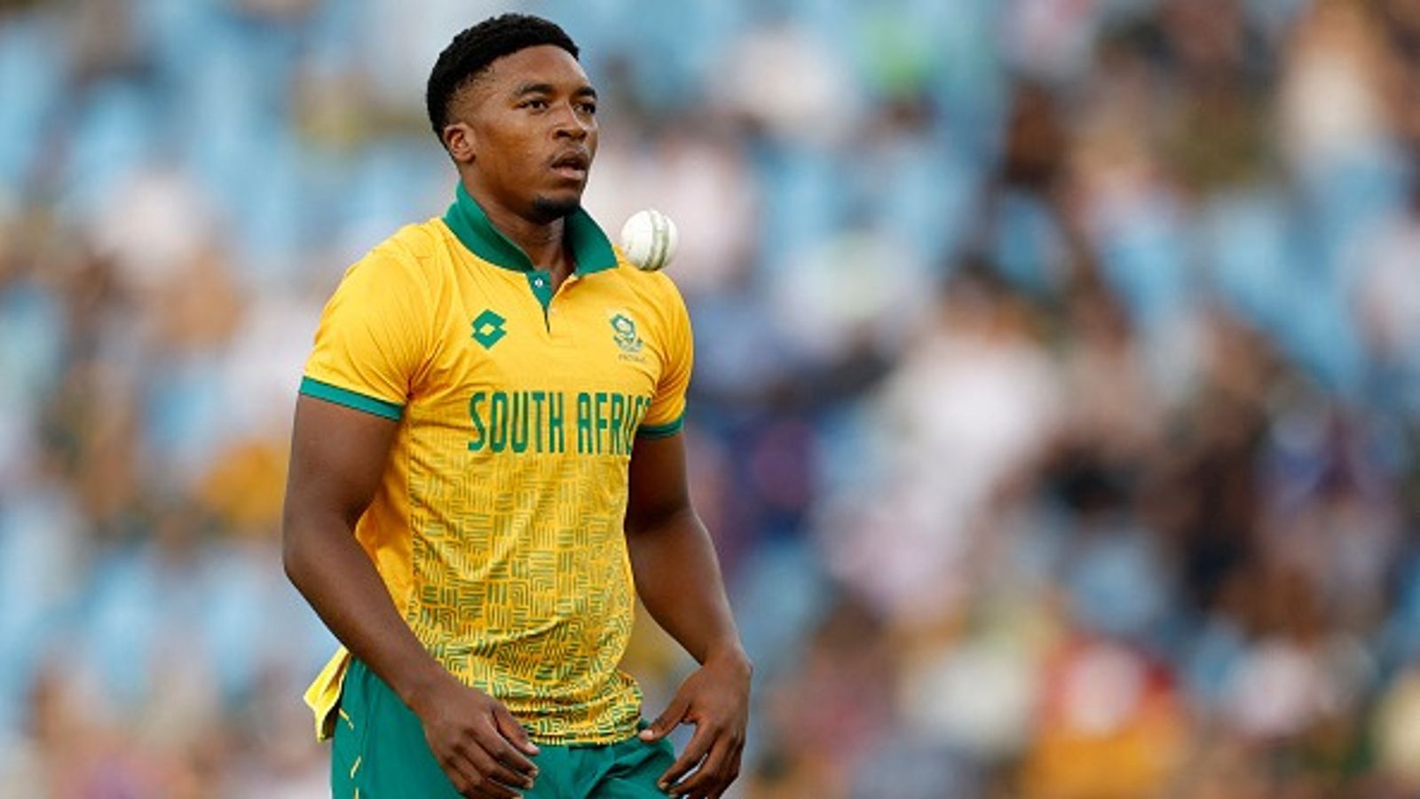 Another jolt to South Africa, 28-yr-old pacer ruled out of Namibia Tri-series owing to injury South Africa's pacer Lutho Sipamla in this frame. (Getty)