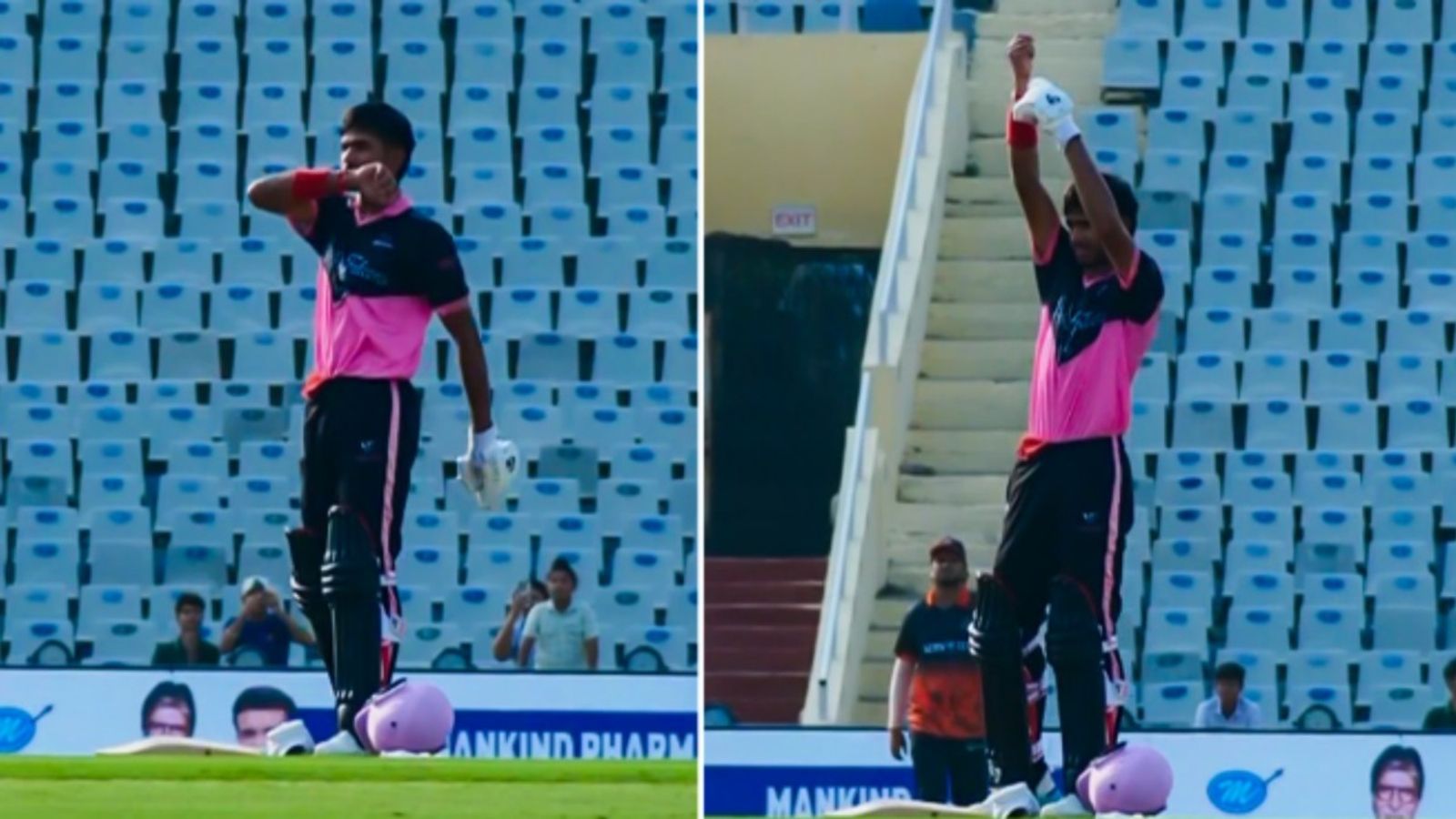 Benched by RCB for entire IPL 2026, Sooryavanshi's U19 teammate smashes 103 vs Prabhsimran's team Fazilka Falcons opener Vihaan Malhotra celebrates his century against Jalandhar Warriors in Sher-e-Punjab T20 League 2026.