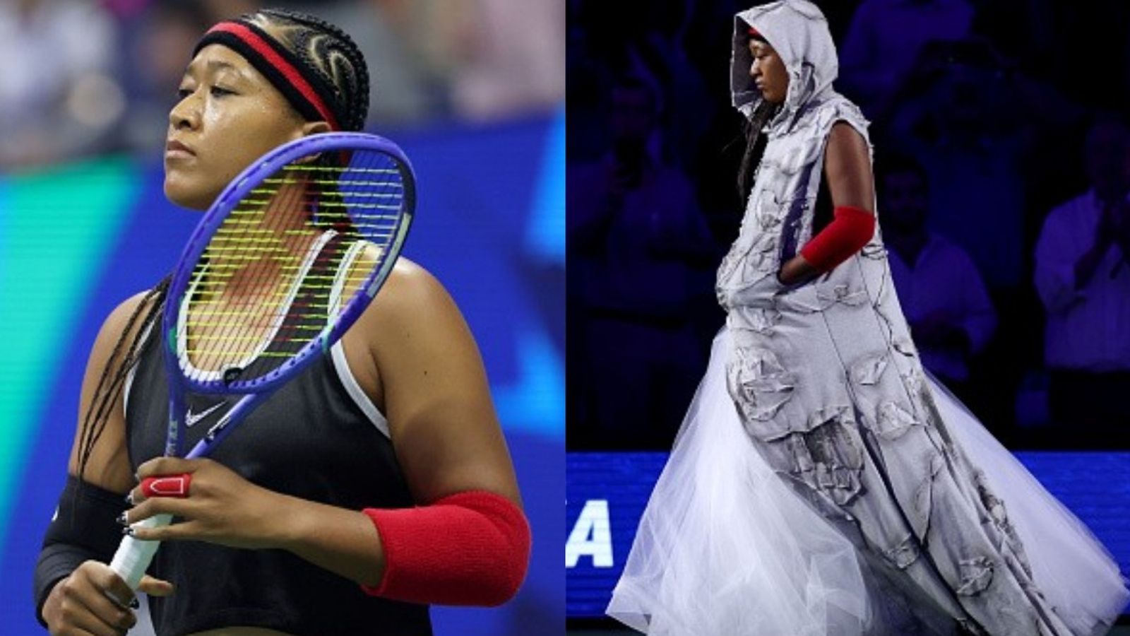 Watch: Naomi Osaka makes a dramatic US Open entrance in a stunning fashion statement inspired by an NBA legend Naomi Osaka in the frame (Image via Getty)