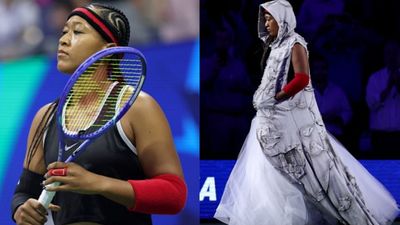 Watch: Naomi Osaka makes a dramatic US Open entrance in a stunning fashion statement inspired by an NBA legend Osaka makes a dramatic US Open entrance; pays tribute to NBA legend