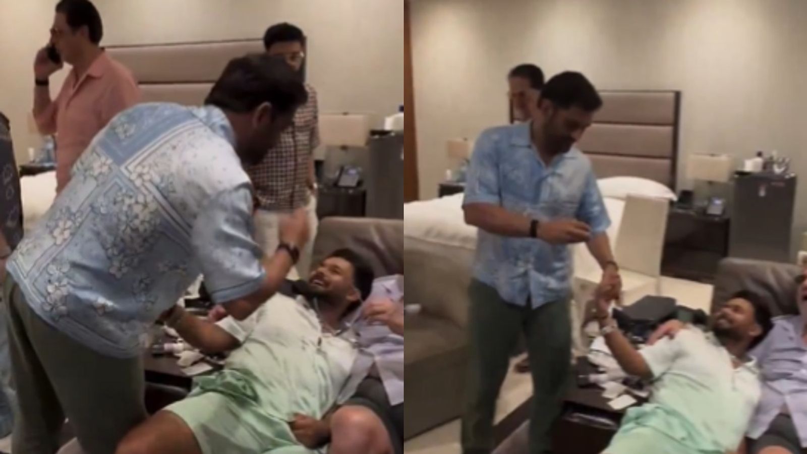 Watch: MS Dhoni’s viral 'Hookah pee ke aa raha hoon' comment to Rishabh Pant breaks the internet MS Dhoni’s viral 'Hookah pee ke aa raha hoon' comment to Rishabh Pant breaks the internet. (Screenshot)
