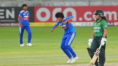 Women's Asia Cup: Pakistan record their lowest-ever T20I total after getting bowled out for 55 against India India's Shree Charani (C) celebrates the wicket of Pakistan's Shawaal Zulfiqar (not in picture) in this frame. (Getty)