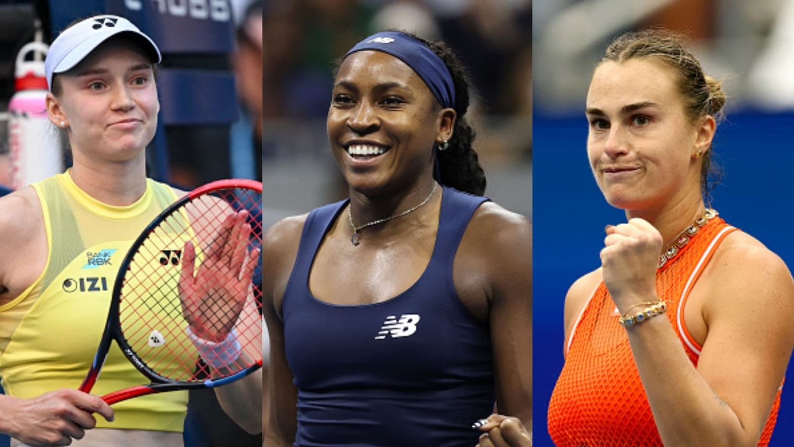 US Open 2026: Women's semifinals set; all top four seeds included ft Sabalenka, Rybakina, Gauff & more Elena Rybakina, Coco Gauff, Aryna Sabalenka in the frame (Images via Getty)