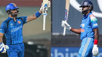 No threat to IND vs AFG 1st T20I, series opener in New Delhi to kick off as scheduled Afghanistan captain Ibrahim Zadran (L) and India skipper Shreyas Iyer in this frame. (Getty)