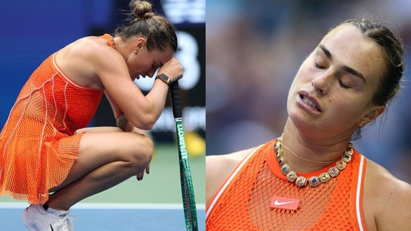 'F*** off': No. 2 Sabalenka loses cool at TV cameraman, breaks racket after US Open final defeat to No. 1 Rybakina; video viral Aryna Sabalenka in the frame (Images via Getty)