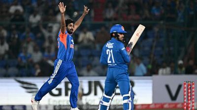IND vs PAK: Jasprit Bumrah bags historic milestone during India vs Afghanistan first T20I India's Jasprit Bumrah (L) celebrates after taking the wicket of Afghanistan's Rahmanullah Gurbaz in this frame. (Getty)