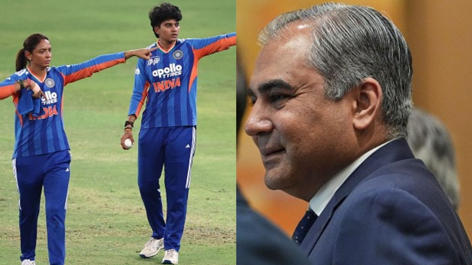 Watch: Fans chant ‘Trophy Chor’ at Mohsin Naqvi as India women skip Asia Cup trophy presentation; video viral Indian cricket team and Asian Games and Mohsin Naqvi in the frame (Images via Getty)