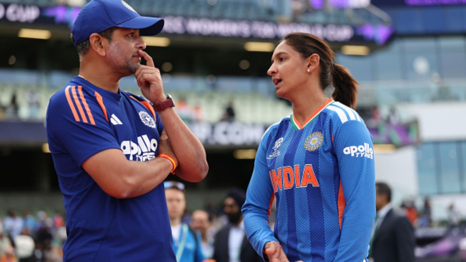 When will Indian women receive Asia Cup trophy after refusing to accept it from Mohsin Naqvi? Amol Muzumdar and Harmanpreet Kaur in the frame (Images via Getty)