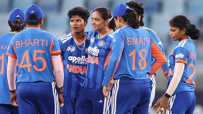 India's star pacer punished for breaching ICC's code of conduct during Women's Asia Cup final India's star pacer Kranti Gaud (C) celebrates with her teammates in this frame. (Getty)