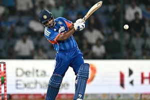 IND vs AFG: Sanju Samson goes berserk, hammers his fastest T20I fifty in 2nd match against Afghanistan SportsTak