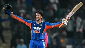 India's explosive batter Abhishek Sharma in this frame. (Getty) India's explosive batter Abhishek Sharma in this frame. (Getty)