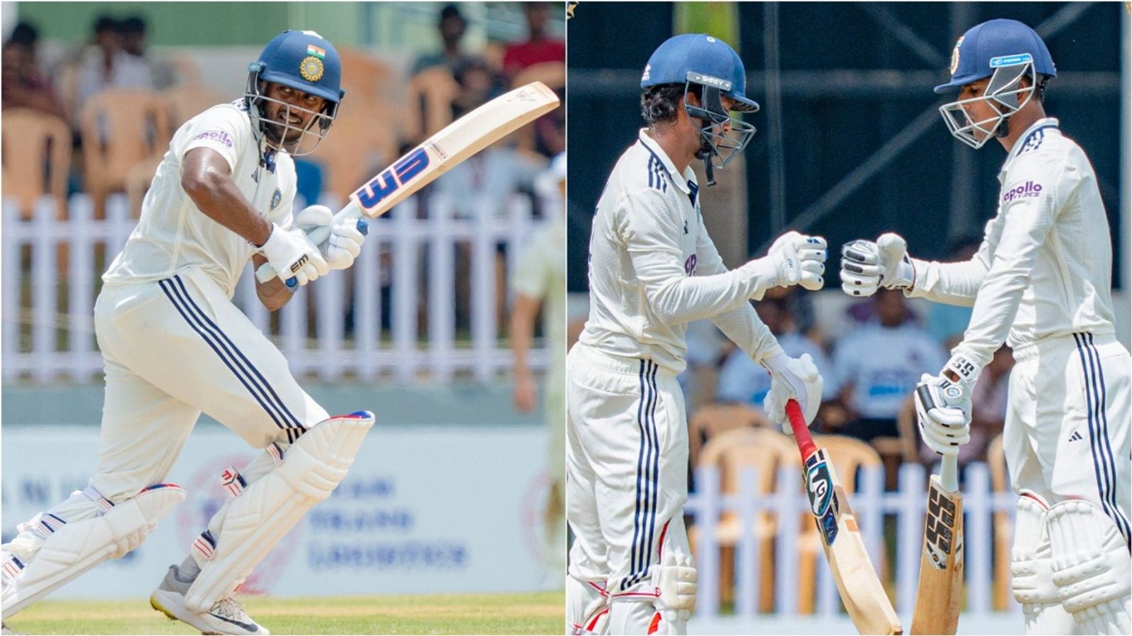 Sudharsan scores 57 on comeback, Kushagra-Kotian’s fifties rescue India A from 97/5 vs Australia A on Day 1 India A opener Sai Sudharsan plays a shot; Kumar Kushagra and Tanush Kotian during their partnership against Australia A on Day 1 of unofficial Test in Puducherry.
