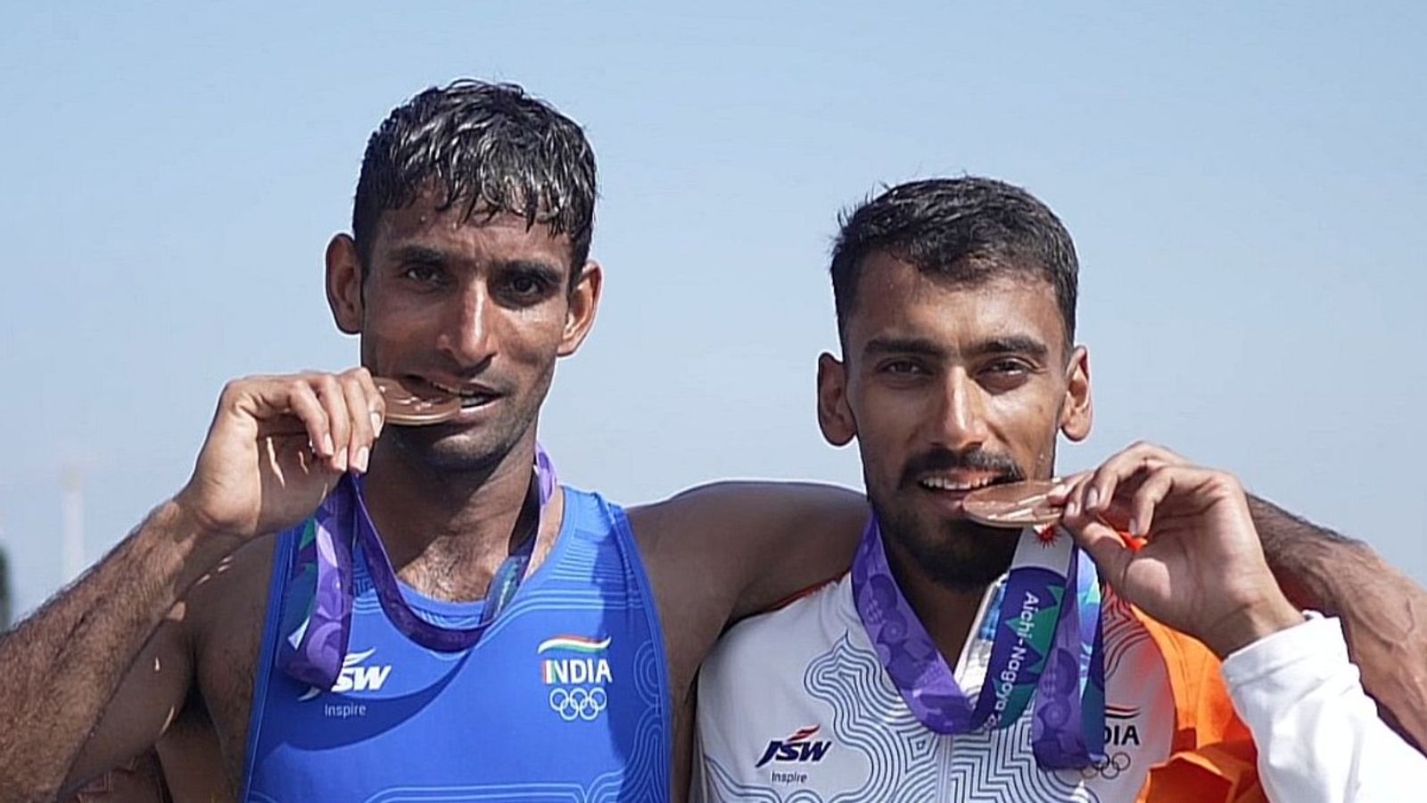 Rowers Salman Khan, Satnam Singh win India's only medal in sculls event amid selection controversy Rowers Salman Khan and Satnam Singh pose with the bronze medal in men's doubles sculls event at Asian Games 2026.