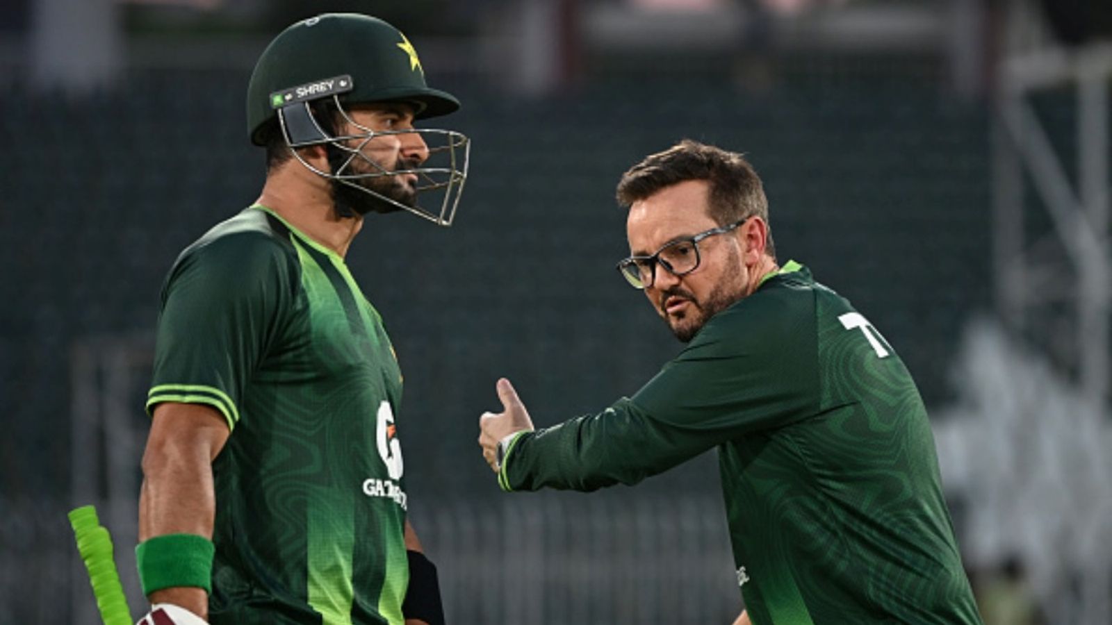 How Pakistan qualified for Asian Games 2026 semifinal without a ball being bowled vs Hong Kong, China Mike Hesson, Head coach of Pakistan in conversation with Sahibzada Farhan during a media opportunity ahead of game one of the ODI series against Australia at Rawalpindi Cricket Stadium on May 29, 2026 in Rawalpindi, Pakistan.