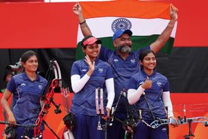 India women's archery team equal world record to beat China and win gold, take tally to 7 SportsTak