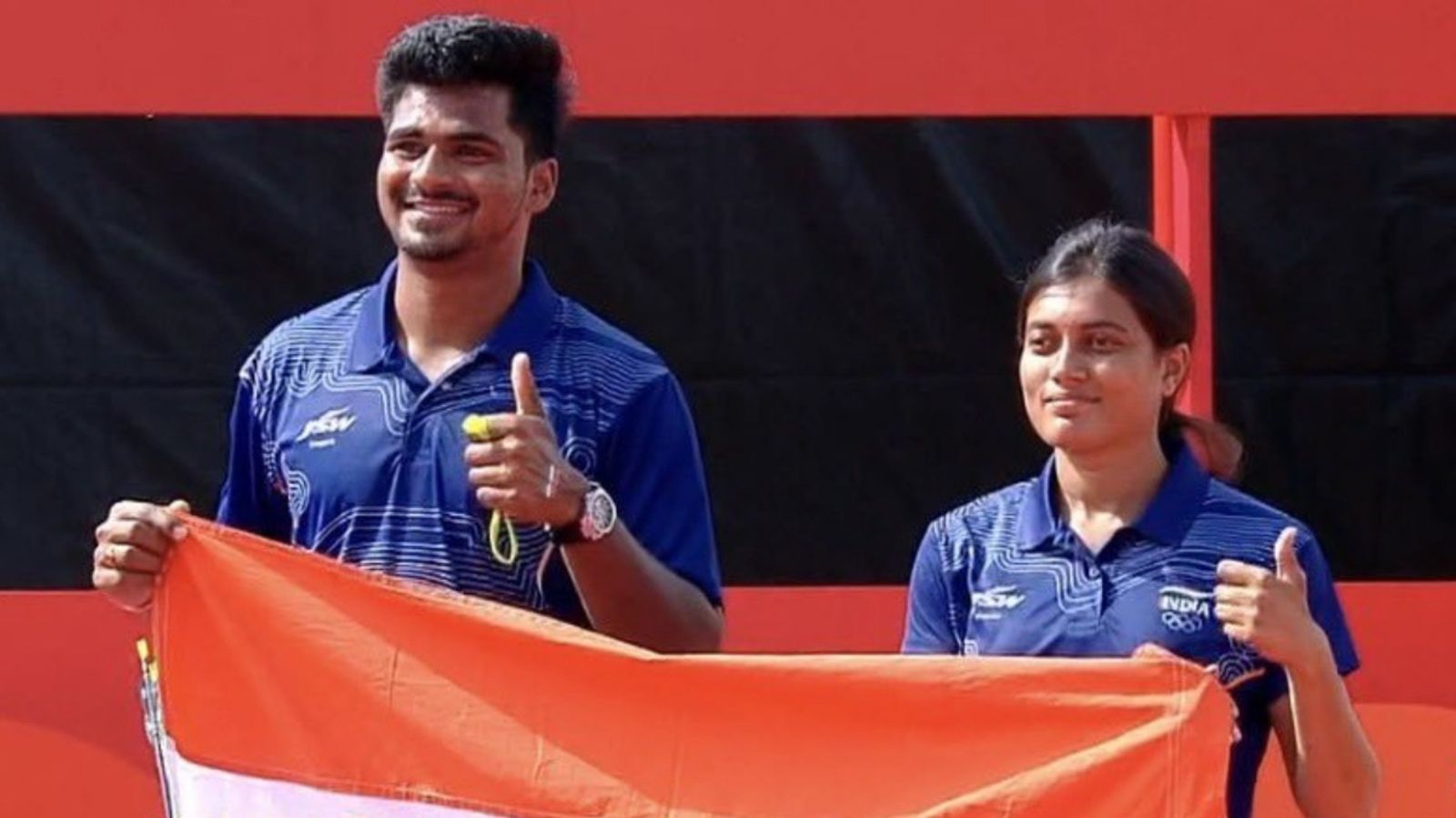 Asian Games: Indian archers win another gold, Sahil-Chikitha beat Korea in shoot-off Sahil Jadhav and Chikitha Taniparthi after winning a gold medal in the archery mixed compound team event at Asian Games 2026.