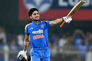 Run-machine Shubman Gill lights up Guwahati with World Record double century in 2nd ODI vs West Indies SportsTak