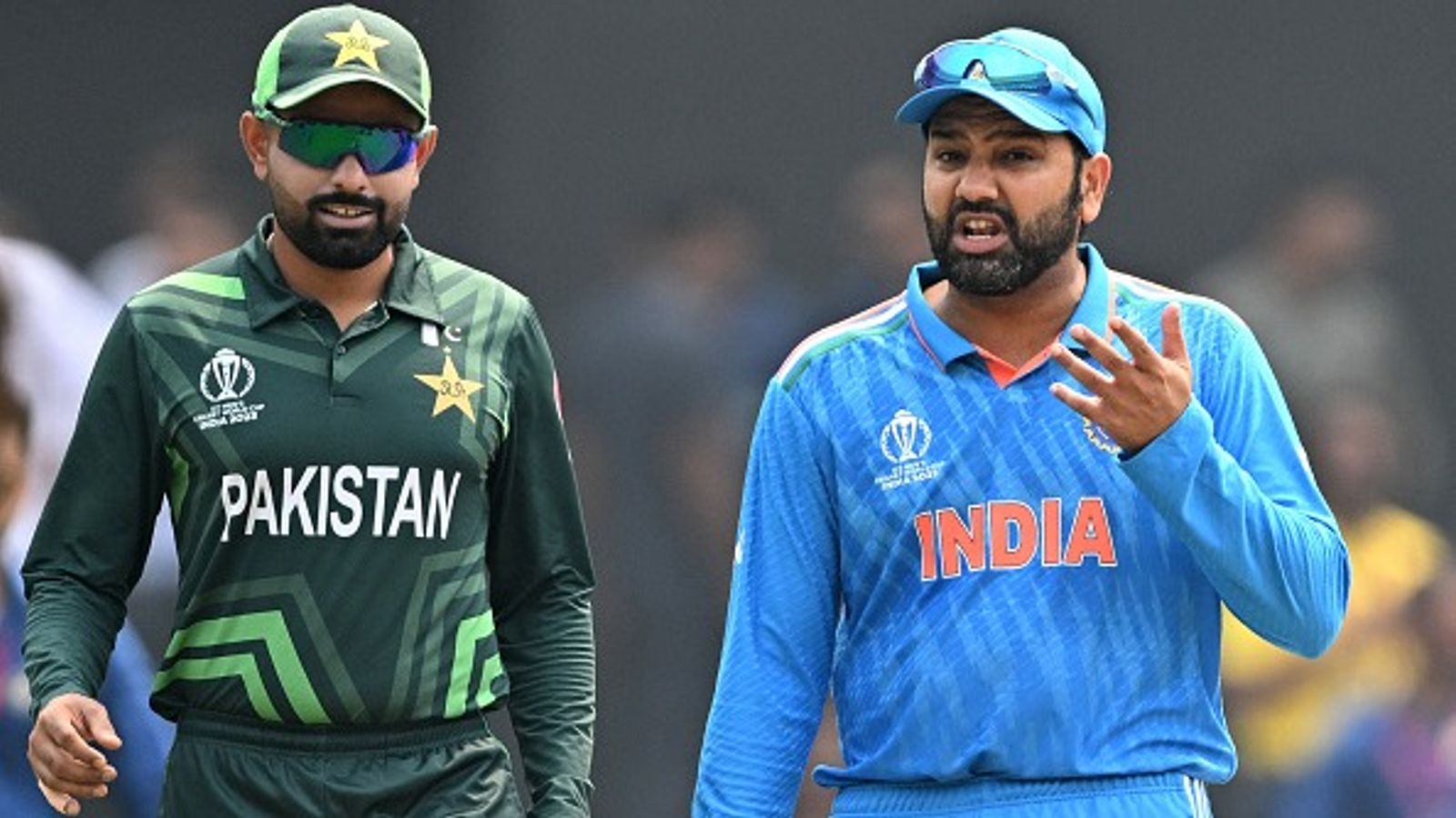 ICC announces ODI World Cup 2027 schedule, India vs Pakistan on this date; Know complete fixture here India's Rohit Sharma (R) talks with Pakistan's Babar Azam in this frame. (Getty)