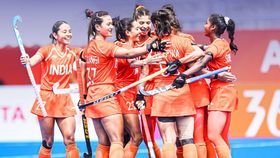 India women's hockey team celebrates after winning Asian Games 2026 gold. (Hockey India) India women's hockey team celebrates after winning Asian Games 2026 gold. (Hockey India)