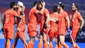 India men's hockey team celebrates after winning Asian Games 2026 gold. (Hockey India) India men's hockey team celebrates after winning Asian Games 2026 gold. (Hockey India)