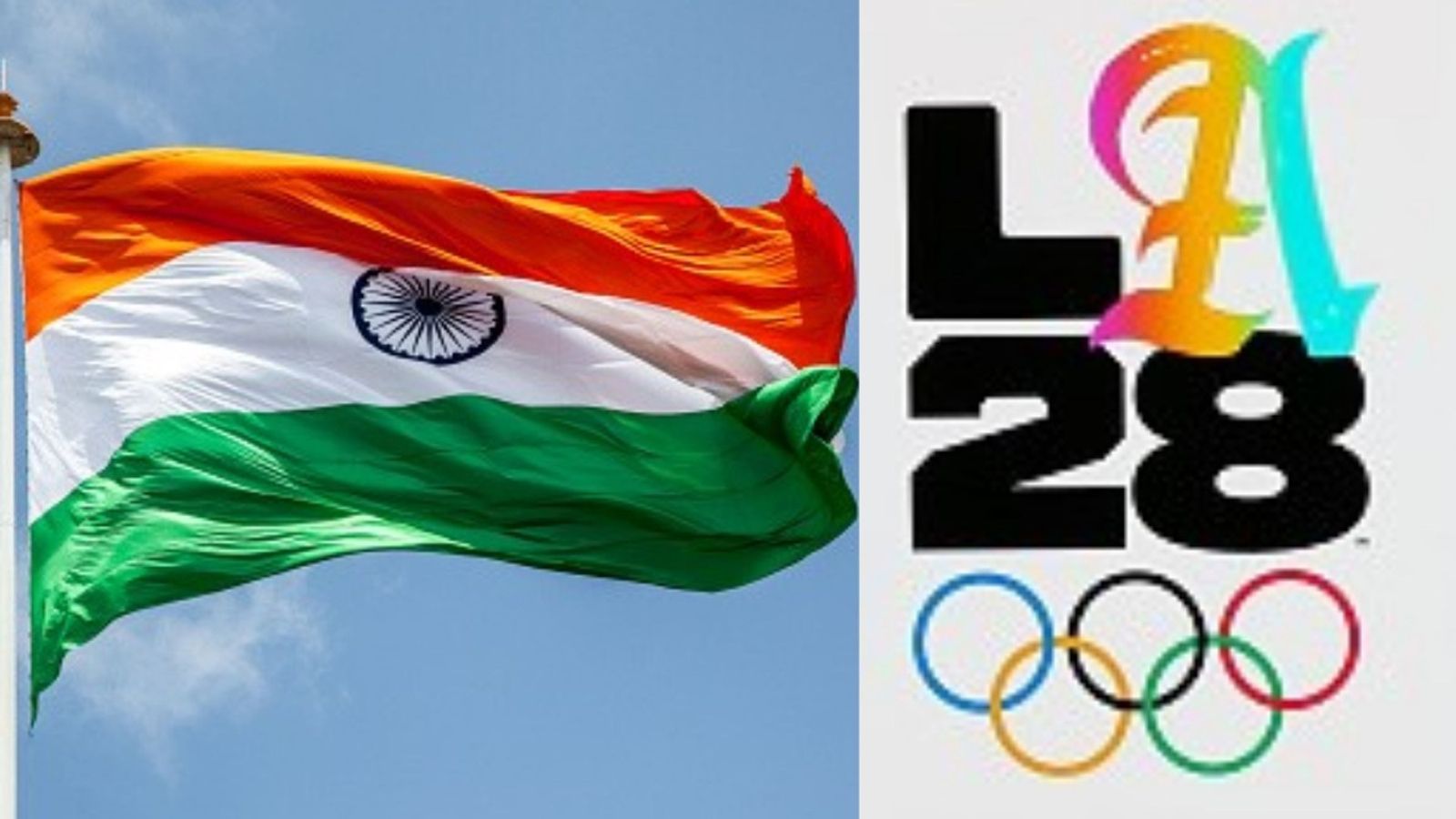 List of players to secure early LA 2028 Olympic berths through Asian Games Gold rush Indian flag and LA Summer Olympics image in the frame (Images via Getty)