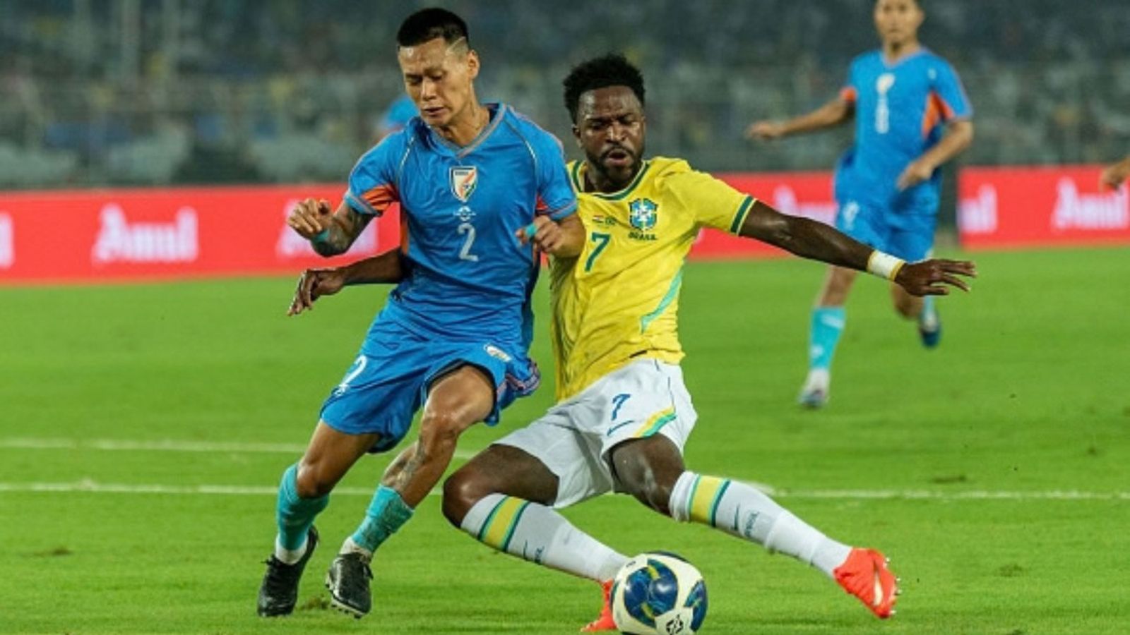 India suffer 4-0 loss to Brazil, two-time World Cup champions Uruguay next; here is all you need to know India vs Brazil in the frame (Image via Getty)