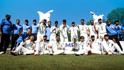 Mukesh-Akash's combined 9-fer makes Pant's Rest of India Irani Cup 2026 champions after crushing J&K 167 runs Rest of India's players celebrate with the trophy after winning Irani Cup 2026 title. (BCCI)