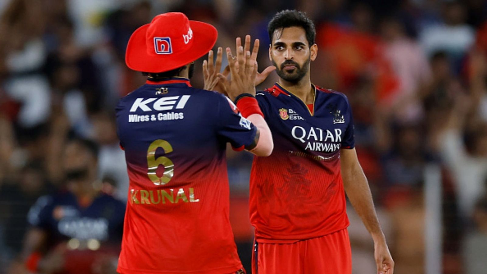 Bhuvneshwar, Krunal make comeback as India's squad announced for this tournament Bhuvneshwar Kumar of RCB celebrates with teammate Krunal Pandya after dismissing Nehal Wadhera of Punjab Kings during the 2025 IPL Final match at Narendra Modi Stadium on June 03, 2025, in Ahmedabad, India.