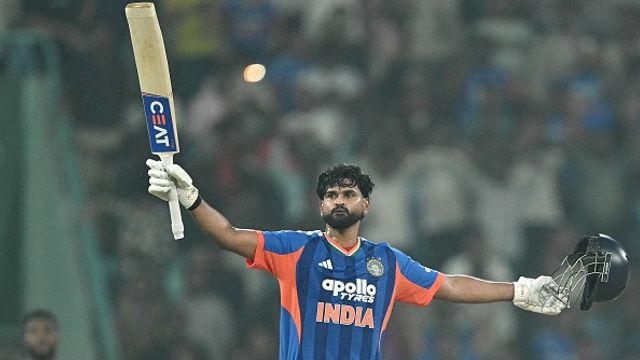 DECODED: What technical adjustment Shreyas Iyer made in his batting to tonk maiden T20I century? KKR coach reveals India's T20I captain Shreyas Iyer in this frame. (Getty)