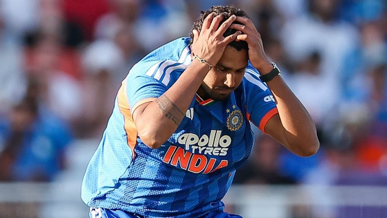 BCCI's injury alarm: After 68 players hit the treatment room in 20 months, board steps in with new solution Indian pacer Harshit Rana in this frame. (Getty)