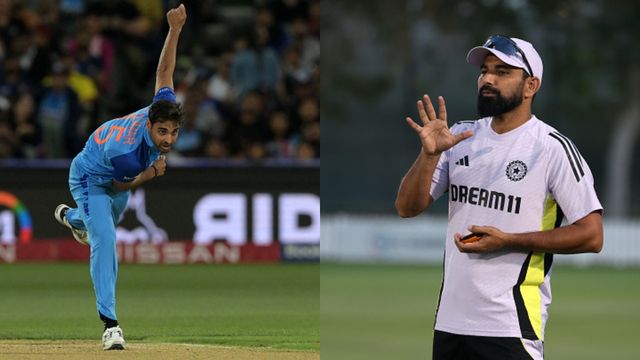 Bhuvneshwar Kumar, Mohammed Shami reunion in ODI World Cup 2027? How real is the possibility for Team India? India's Bhuvneshwar Kumar (L) and Mohammed Shami in frame. (Getty)