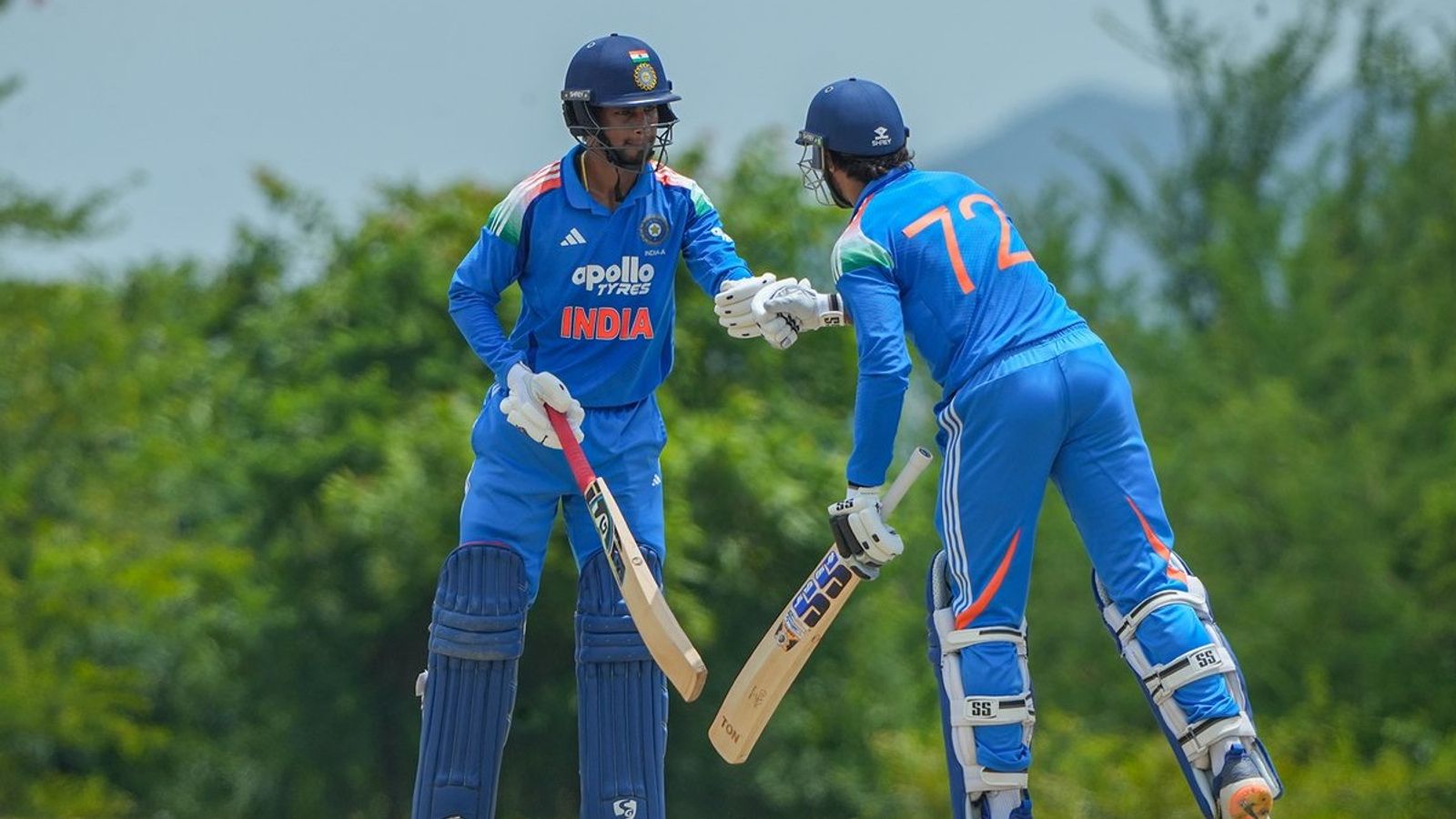 Hardik Pandya's replacement turns the game as India A secure consolation win over Australia A in 3rd unofficial ODI India A's Suryansh Shedge (L) fist bumps with his teammate in this frame. (X)