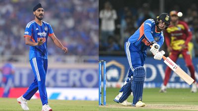 IND vs WI: Abhishek-Arshdeep power India to 14-run win over West Indies in 3rd T20I, but bowling woes continue India's Abhishek Sharma (R) and Arshdeep Singh in this frame. (Getty)