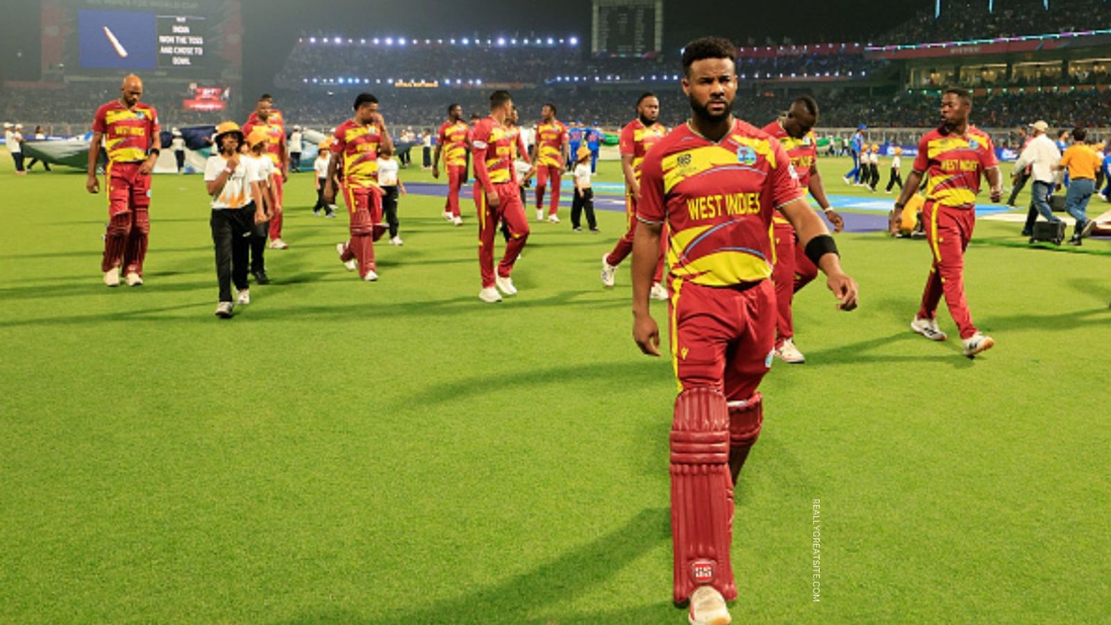West Indies captain out after scoring three centuries vs India; these players get maiden call-ups for Bangladesh Tests West Indies team in the frame (Image via Getty)
