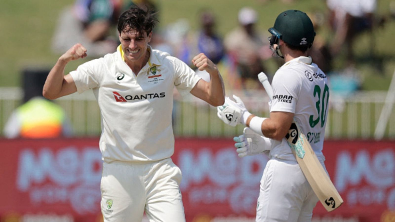 South Africa make major changes to squad after Durban Test defeat: Stubbs dropped, batter with 4.66 average included South Africa's Tristan Stubbs (R) walks back to the pavilion as Australia's Pat Cummins (L) celebrates his dismissal on day three of the first Test at the Kingsmead stadium in Durban on October 11, 2026.