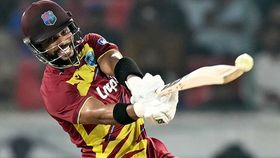 West Indies' captain Shai Hope in action in this frame. (Getty) West Indies' captain Shai Hope in action in this frame. (Getty)