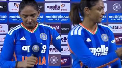 Emotional Harmanpreet Kaur fights back tears & throws mic after demolishing 41-ball 91, credits WV Raman for motivation Harmanpreet Kaur