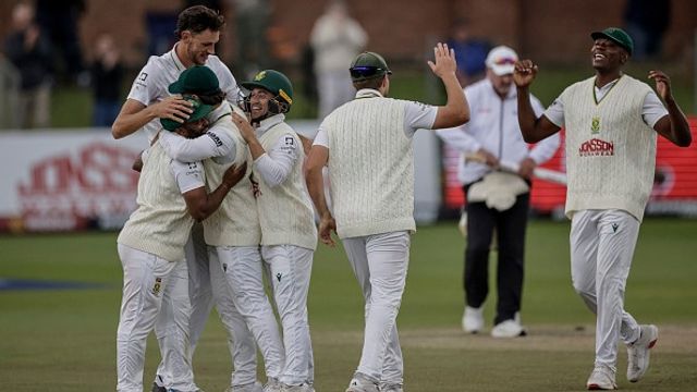 South Africa school Australia by sealing 2nd Test by an innings and 31 runs, Know how does it impact WTC points table South Africa's players celebrate after thrashing Australia in second Test. (Getty)