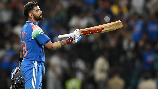 How many ODIs does Virat Kohli have to break Sachin Tendulkar's 100 international centuries record till World Cup 2027? India's batting juggernaut Virat Kohli in this frame. (Getty)