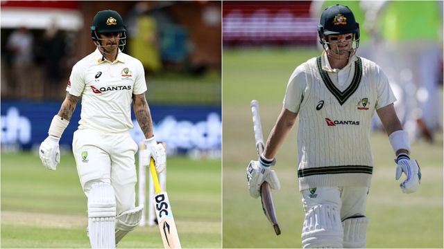 Australia’s opening trial continues! Maddinson, Harper sent home, doubts over Smith’s availability Australia's Nic Maddinson and Steve Smith after losing their wickets against South Africa.