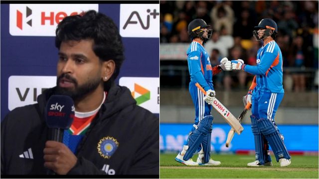'How did they manage this?': Iyer left surprised as Abhishek-Sooryavanshi break highest powerplay score record India T20I captain Shreyas Iyer speaks at post-match presentation; Openers Abhishek Sharma and Vaibhav Sooryavanshi during third T20I run chase against New Zealand.