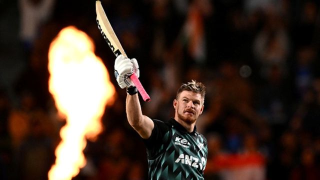 Glenn Phillips scores 49-ball 107, powers New Zealand to highest score vs India in T20I history Glenn Phillips of New Zealand celebrates after scoring a century during game four of the T20I series against India at Eden Park on October 30, 2026 in Auckland, New Zealand.