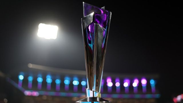 Big update on T20 World Cup 2028, final and semifinals' venues revealed T20 World Cup trophy in this frame. (Getty)