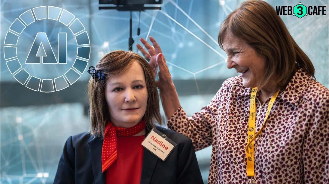 Humanoid robot Nadine modelled on professor Nadia Thalmann Humanoid robot Nadine modelled on professor Nadia Thalmann