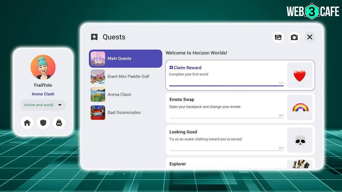 Meta Quests on Horizon Worlds 