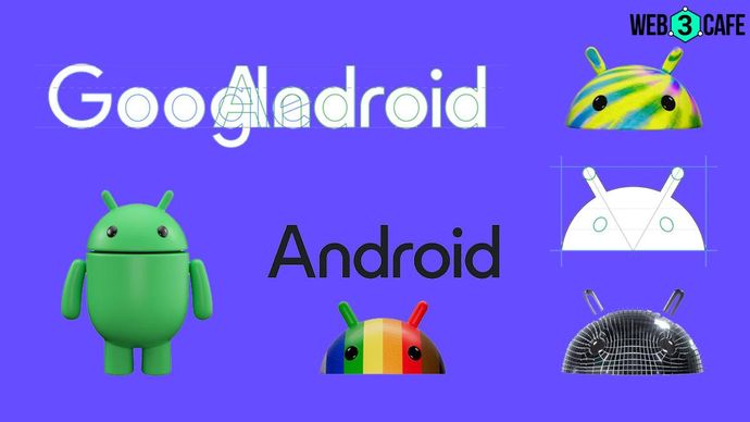 Google makeover Android robot logo