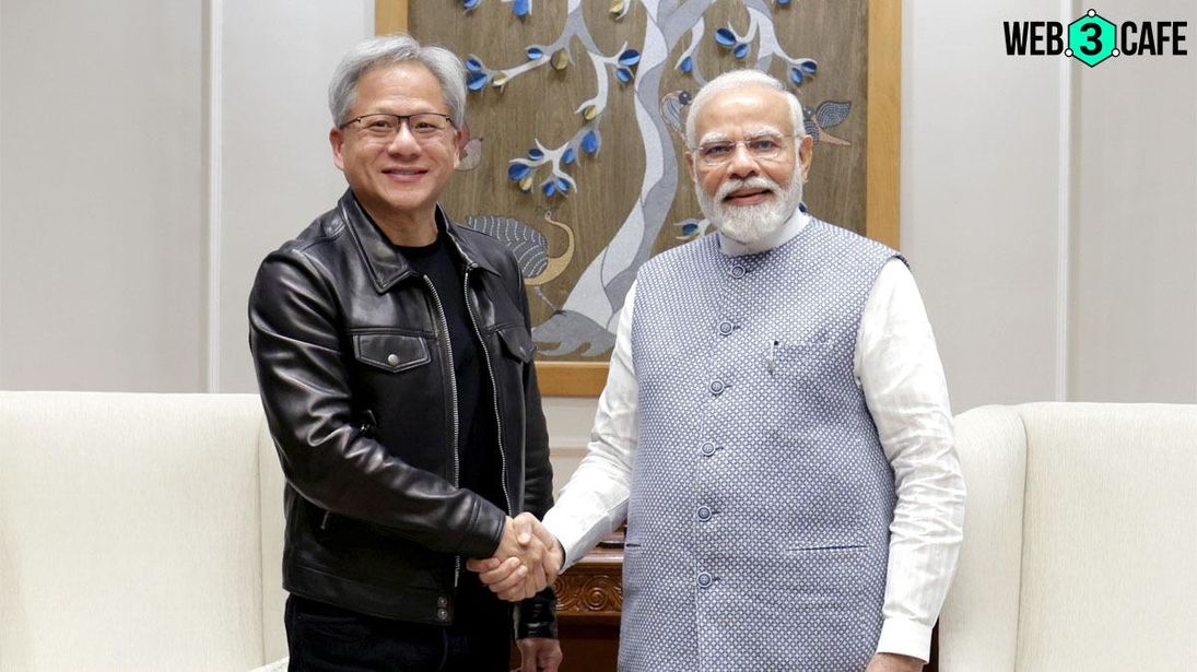 PM Modi with Nvidia's CEO Jensen Huang PM Modi with Nvidia's CEO Jensen Huang