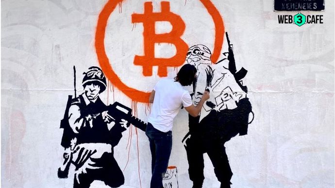 Crypto-related street art rise in Europe (Source - Street Cyber)