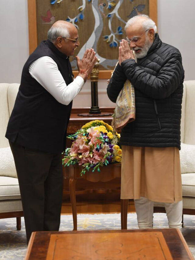 CM ભૂપેન્દ્ર પટેલે દિલ્હીમાં નરેન્દ્ર મોદી સાથે કરી મુલાકાત..