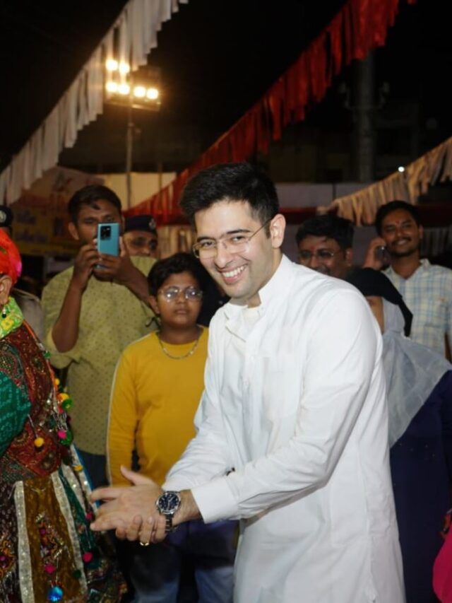 AAPના રાઘવ ચઢ્ઢા નવરાત્રીના રંગમાં રંગાયા...